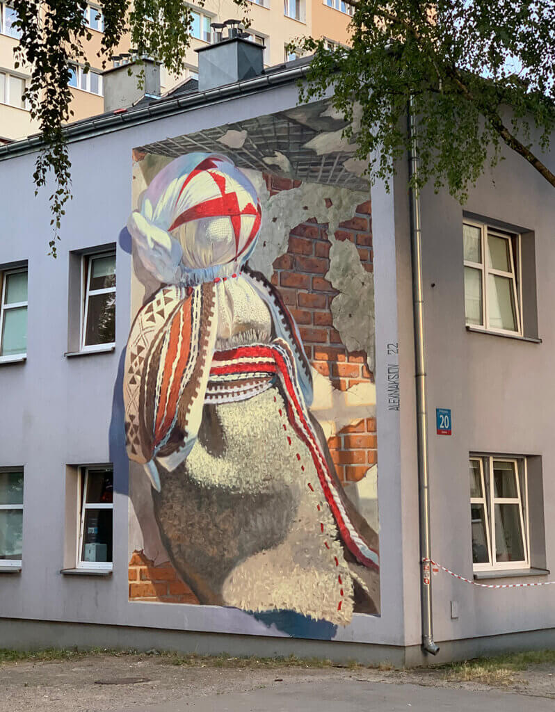 3d mural in Lodz city